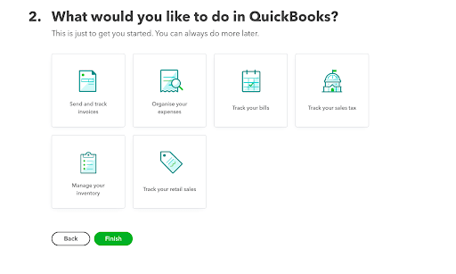 QuickBooks Setup - Choose Usecase